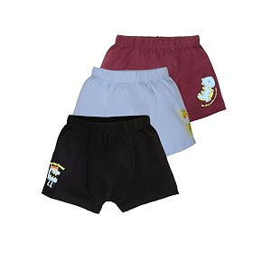 kiddopanti boys boxer shorts pack of 3  soft cotton-lycra blend  comfortable fit with bio wash for all-day comfort  kids briefs