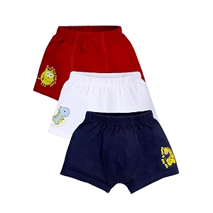 kiddopanti boys boxer shorts pack of 3  soft cotton-lycra blend  comfortable fit with bio wash for all-day comfort  kids briefs