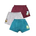 KiddoPanti Boys Boxer Shorts Pack of 3 | Soft Cotton-Lycra Blend | Comfortable Fit with Bio Wash for All-Day Comfort | Kids Briefs
