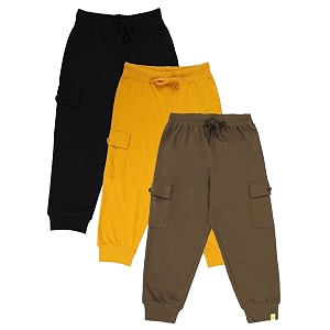 kiddopanti boys cotton joggers  100 cotton single jersey  2 side cargo pockets with flap  elasticated waist band with functional drawcord  soft amp breathable track pants