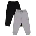 KiddoPanti Boys Cotton Joggers | 100% Cotton Single Jersey | 2 Side Cargo Pockets with Flap | Elasticated Waist Band with Functional Drawcord | Soft &amp; Breathable Track Pants