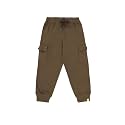 KiddoPanti Boys Cotton Joggers | 100% Cotton Single Jersey | 2 Side Cargo Pockets with Flap | Elasticated Waist Band with Functional Drawcord | Soft &amp; Breathable Track Pants