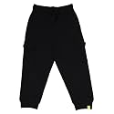 KiddoPanti Boys Cotton Joggers | 100% Cotton Single Jersey | 2 Side Cargo Pockets with Flap | Elasticated Waist Band with Functional Drawcord | Soft &amp; Breathable Track Pants