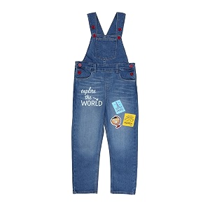 kiddopanti boys denim dungaree pant