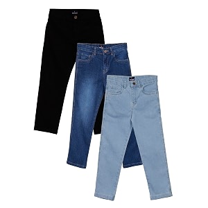 KiddoPanti Boys Full Length Stretchable Straight Fit