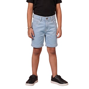 KiddoPanti Boys Knee-Length Denim Shorts Stretchable
