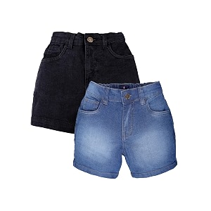 KiddoPanti Boys Knee-Length Denim Shorts Stretchable
