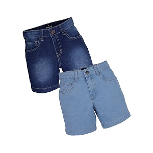 KiddoPanti Boys Knee-Length Denim Shorts Stretchable