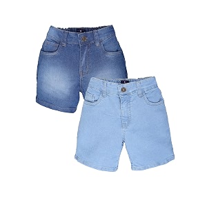 KiddoPanti Boys Knee-Length Denim Shorts Stretchable