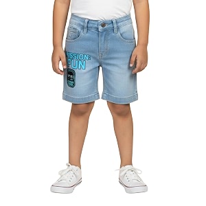 KiddoPanti Boys Knee-Length Denim Shorts Stretchable