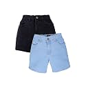 KiddoPanti Boys Knee-Length Denim Shorts Stretchable