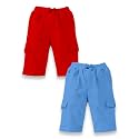 KiddoPanti Boys Knit Solid Cargo Shorts Pack