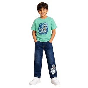 KiddoPanti Boys Printed Co-Ords Set 100