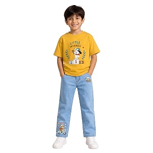 KiddoPanti Boys Printed Co-Ords Set 100