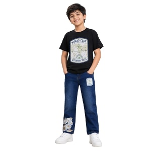 KiddoPanti Boys Printed Co-Ords Set 100