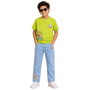 KiddoPanti Boys Printed Co-Ords Set 100