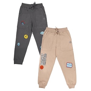 KiddoPanti Boys Solid Fleece Track Pants