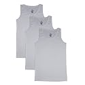 KiddoPanti Boys Solid Rib Vest Pack of 3