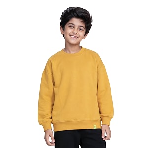 kiddopanti boys solid round neck full sleeve fleece sweatshirt  60 cotton 40 polyester  soft warm winter pullover  ribbed cuffs amp hem  casual winter sweatshirt for kids