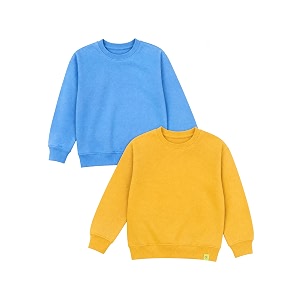 kiddopanti boys solid round neck full sleeve fleece sweatshirt  60 cotton 40 polyester  soft warm winter pullover  ribbed cuffs amp hem  casual winter sweatshirt for kids
