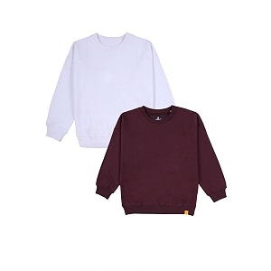 kiddopanti boys solid round neck full sleeve fleece sweatshirt  60 cotton 40 polyester  soft warm winter pullover  ribbed cuffs amp hem  casual winter sweatshirt for kids