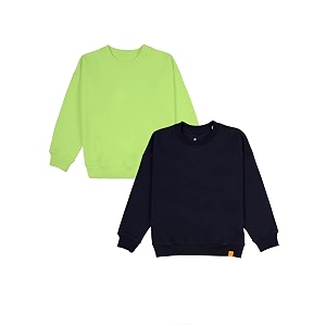 kiddopanti boys solid round neck full sleeve fleece sweatshirt  60 cotton 40 polyester  soft warm winter pullover  ribbed cuffs amp hem  casual winter sweatshirt for kids