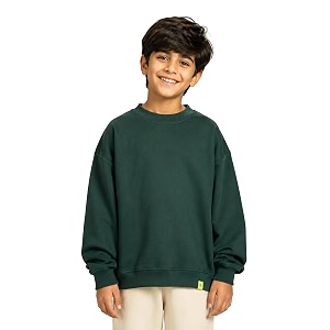 kiddopanti boys solid round neck full sleeve fleece sweatshirt  60 cotton 40 polyester  soft warm winter pullover  ribbed cuffs amp hem  casual winter sweatshirt for kids