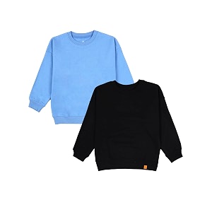 kiddopanti boys solid round neck full sleeve fleece sweatshirt  60 cotton 40 polyester  soft warm winter pullover  ribbed cuffs amp hem  casual winter sweatshirt for kids