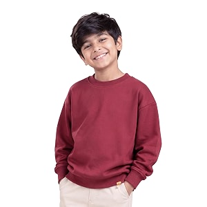 kiddopanti boys solid round neck full sleeve fleece sweatshirt  60 cotton 40 polyester  soft warm winter pullover  ribbed cuffs amp hem  casual winter sweatshirt for kids