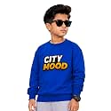 KiddoPanti Boys Solid Round Neck Full Sleeve Fleece Sweatshirt | 60% Cotton 40% Polyester | Soft Warm Winter Pullover | Ribbed Cuffs &amp; Hem | Casual Winter Sweatshirt for Kids