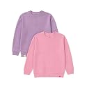 KiddoPanti Boys Solid Round Neck Full Sleeve Fleece Sweatshirt | 60% Cotton 40% Polyester | Soft Warm Winter Pullover | Ribbed Cuffs &amp; Hem | Casual Winter Sweatshirt for Kids