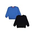 KiddoPanti Boys Solid Round Neck Full Sleeve Fleece Sweatshirt | 60% Cotton 40% Polyester | Soft Warm Winter Pullover | Ribbed Cuffs &amp; Hem | Casual Winter Sweatshirt for Kids