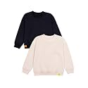 KiddoPanti Boys Solid Round Neck Full Sleeve Fleece Sweatshirt | 60% Cotton 40% Polyester | Soft Warm Winter Pullover | Ribbed Cuffs &amp; Hem | Casual Winter Sweatshirt for Kids