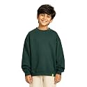 KiddoPanti Boys Solid Round Neck Full Sleeve Fleece Sweatshirt | 60% Cotton 40% Polyester | Soft Warm Winter Pullover | Ribbed Cuffs &amp; Hem | Casual Winter Sweatshirt for Kids