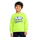 KiddoPanti Boys Solid Round Neck Full Sleeve Fleece Sweatshirt | 60% Cotton 40% Polyester | Soft Warm Winter Pullover | Ribbed Cuffs &amp; Hem | Casual Winter Sweatshirt for Kids