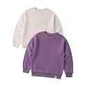 KiddoPanti Boys Solid Round Neck Full Sleeve Fleece Sweatshirt | 60% Cotton 40% Polyester | Soft Warm Winter Pullover | Ribbed Cuffs &amp; Hem | Casual Winter Sweatshirt for Kids