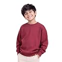 KiddoPanti Boys Solid Round Neck Full Sleeve Fleece Sweatshirt | 60% Cotton 40% Polyester | Soft Warm Winter Pullover | Ribbed Cuffs &amp; Hem | Casual Winter Sweatshirt for Kids