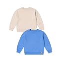 KiddoPanti Boys Solid Round Neck Full Sleeve Fleece Sweatshirt | 60% Cotton 40% Polyester | Soft Warm Winter Pullover | Ribbed Cuffs &amp; Hem | Casual Winter Sweatshirt for Kids