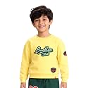 KiddoPanti Boys Solid Round Neck Full Sleeve Fleece Sweatshirt | 60% Cotton 40% Polyester | Soft Warm Winter Pullover | Ribbed Cuffs &amp; Hem | Casual Winter Sweatshirt for Kids