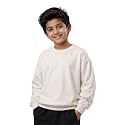 KiddoPanti Boys Solid Round Neck Full Sleeve Fleece Sweatshirt | 60% Cotton 40% Polyester | Soft Warm Winter Pullover | Ribbed Cuffs &amp; Hem | Casual Winter Sweatshirt for Kids