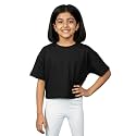KiddoPanti Girls 100 Cotton Solid Drop Shoulder