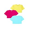 KiddoPanti Girls 100 Cotton Solid Drop Shoulder