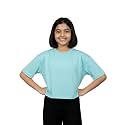 KiddoPanti Girls 100 Cotton Solid Drop Shoulder