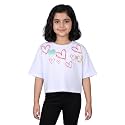 KiddoPanti Girls 100 Cotton Solid Drop Shoulder