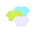 KiddoPanti Girls 100 Cotton Solid Drop Shoulder
