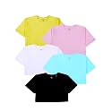 KiddoPanti Girls 100 Cotton Solid Drop Shoulder