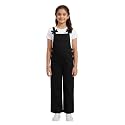 KiddoPanti Girls Denim Dungaree Pant Cotton