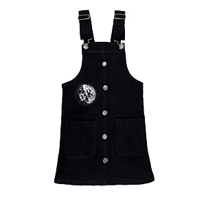 KiddoPanti Girls Denim Dungaree Skirt