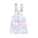 KiddoPanti Girls Denim Dungaree Skirt