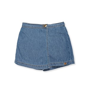 kiddopanti girls denim over lap shorts